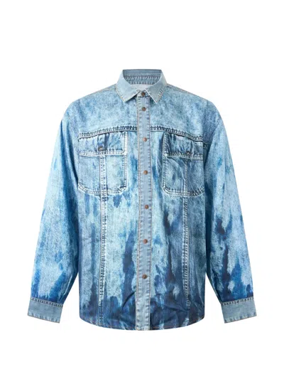 Diesel Faded-effect Denim Jacket In Blue