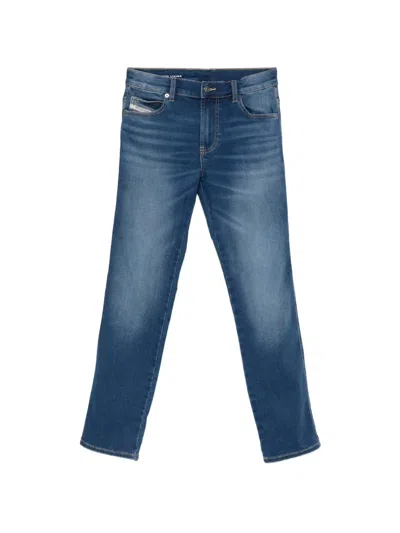 Diesel Kids' Faded-effect Five-pocket Jeans In Blue