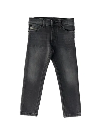 Diesel Kids' Faded-effect Jeans In Black