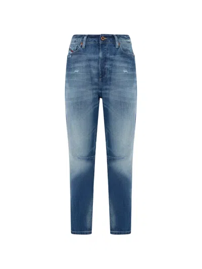 Diesel Faded-effect Slim-fit Jeans In Blue