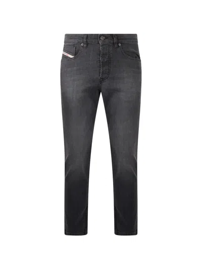 Diesel Faded-effect Slim-fit Jeans In Gray
