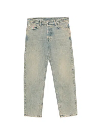 Diesel Faded-effect Straight-leg Jeans In Blue