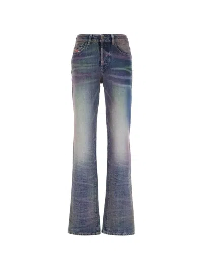 Diesel Faded-effect Straight-leg Jeans In Blue