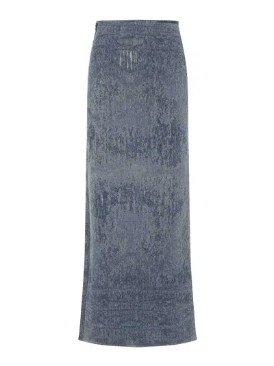 DIESEL FALDA SEMILARGA - AZUL