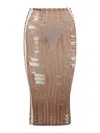 Diesel M-calina Midi Skirt In Beige