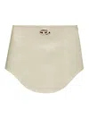 Diesel O-limpo Logo Cut Out Skirt In Beige