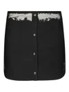 Diesel High-waisted Mini Skirt Unique Pattern In Black