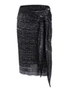 Diesel Knit Skirt With Knot In Black