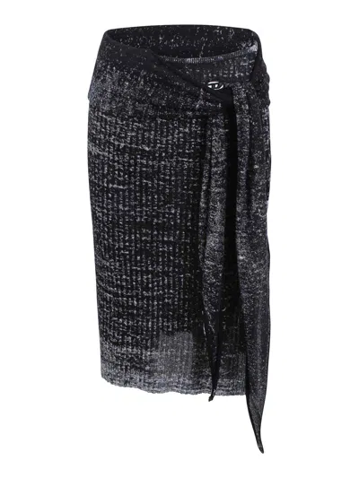 DIESEL KNIT SKIRT WITH KNOT