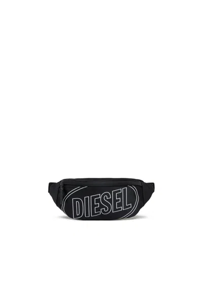 Diesel Kids' Fanny Pack With Logo In Black