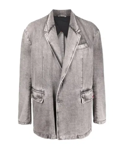 Diesel Fashion Show Denim Blazer In Gray