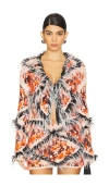 Diesel Faux Fur Detailed Cardigan In Red