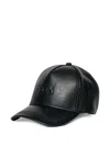 Diesel Faux-leather Cap In Black