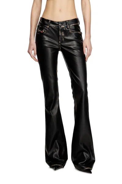 Diesel Faux Leather Five Pocket Pants In Tobedefined