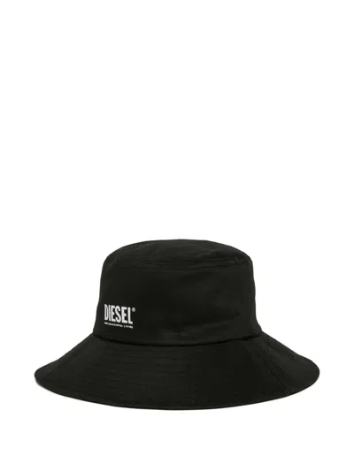 Diesel Kids' Fcurty Logo Hat In Black