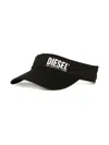 Diesel Gabardine Visor Branded With Institutional Logo In Black