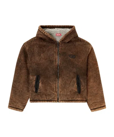 Diesel F-ella Zip Jacket In Brown