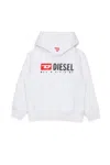 Diesel Sdropshood Over Logo-print Hoodie In White
