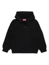 Diesel Oval D Cotton Hoodie In Black