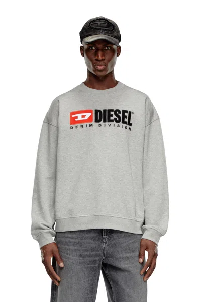 Diesel Felpa Con Logo Denim Division In Grey