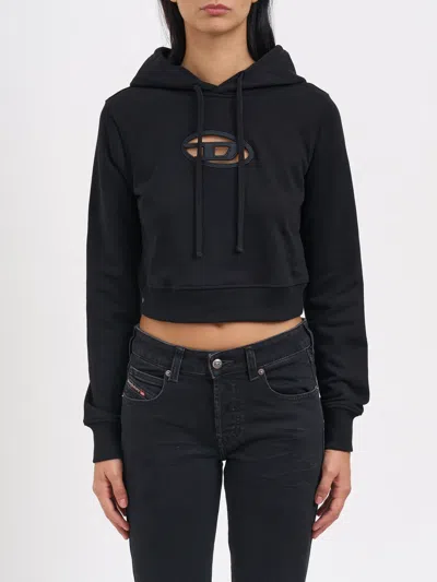 Diesel Felpa F-slimmy-hood-od In Black