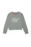 Diesel Script Sweatshirt In Gray