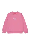 Diesel Felpa Girocollo Con Ricamo Oval D In Pink