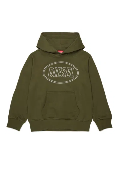 Diesel Kids' Hoodie Sweatshirt With Logo In Black