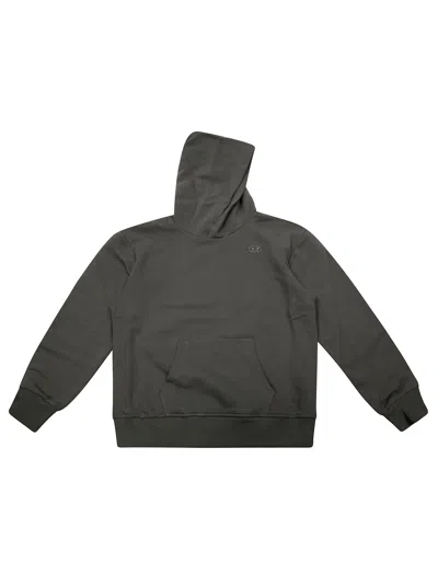 Diesel Felpa Hoodie Logo In Grigio