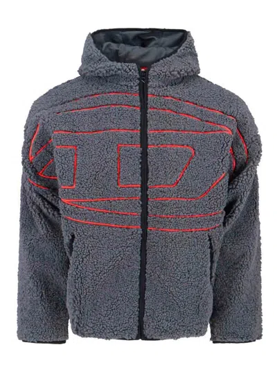 Diesel 's-zat" Hoodie In Gray