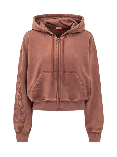 Diesel F-elycy Sweatshirt In Brown