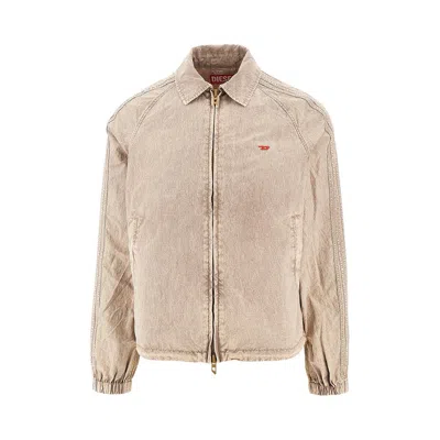 Diesel Zip Jacket In Neutral