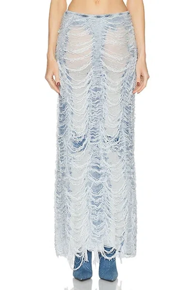 Diesel M-fiammetta Denim Maxi Skirt In Blue