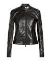 Diesel Fitted Biker Jacket In Black