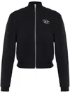 Diesel Fitted Black Sweatshirt With High Collar In Black
