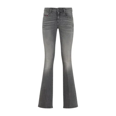 Diesel Fitted Flared Grey Jeans In Gray