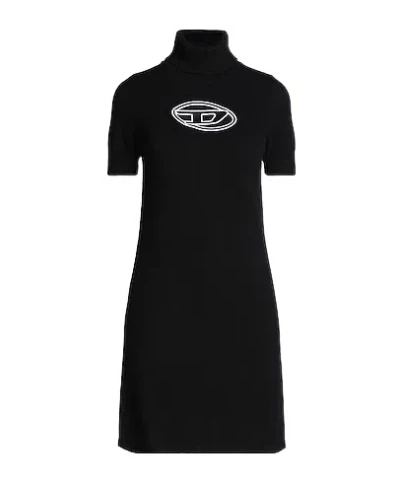Diesel Fitted Knit Dress In Black