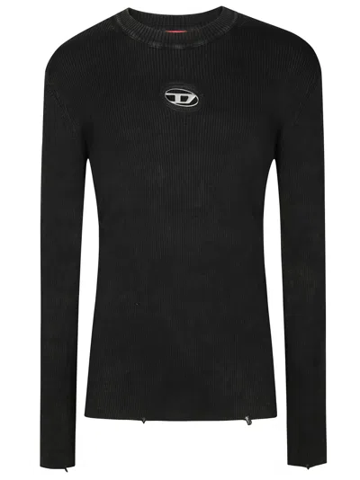 Diesel K-zackary-round Sweater In Black