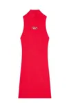 Diesel Fitted Ribbed Dress With High Neck