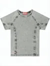 Diesel Fitted Short-sleeve Top In Gray