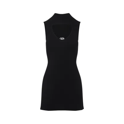 DIESEL FITTED SLEEVELESS DRESS WITH RIBBED TEXTURE