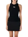 Diesel 'm-caddix' Black Top With Oval D Logo Plaque On The Front In Black