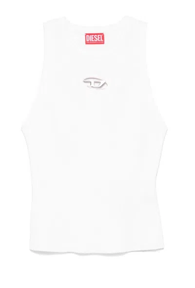 DIESEL DIESEL FITTED SLEEVELESS TOP WITH RIBBED TEXTURE