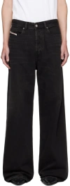 Diesel Five-bag Denim Pants In Black