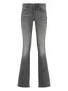 Diesel Five-pocket Design Flared Jeans In Gray