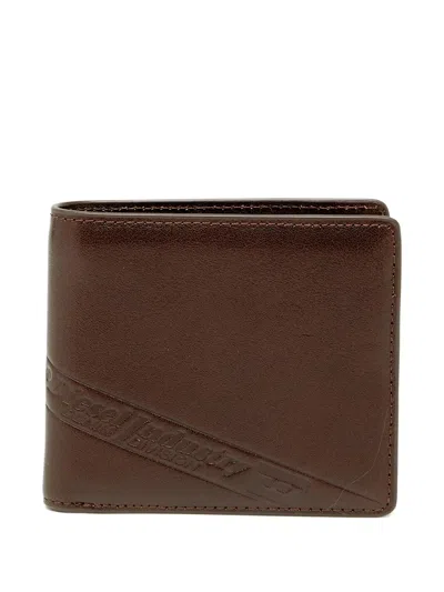 Diesel Flag-d Bi-fold Wallet In Brown