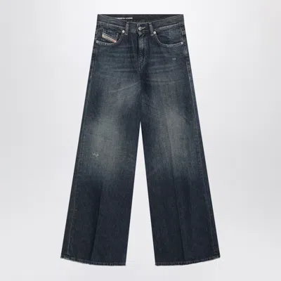 Diesel Flare 1978 D-akemi Jeans In Dark Washed Blue Women In Gray