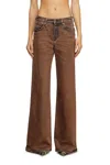Diesel Flare Jeans In Brown