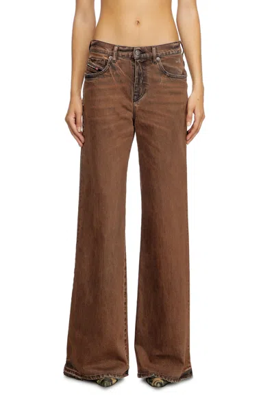 Diesel Flare Jeans In Brown