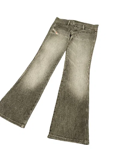 Pre-owned Diesel Flare Jeans  Faded Low Rise Boot Cut Y2k Lgb Mudmax In Black